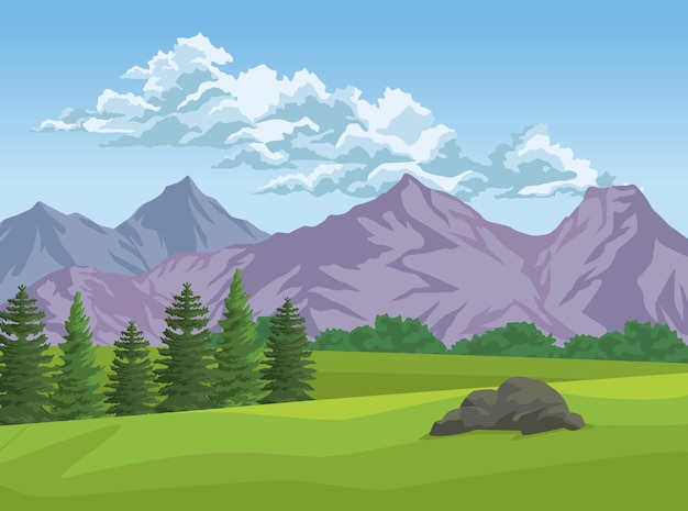 Vector paisaje de escena de pasión por los viajes