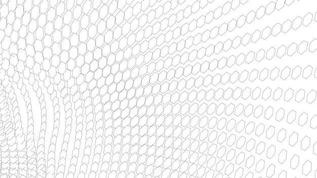 Paisaje de estructura metálica sobre fondo blanco Fondo de tecnología de vector geométrico abstracto Fondo digital de vector 3d