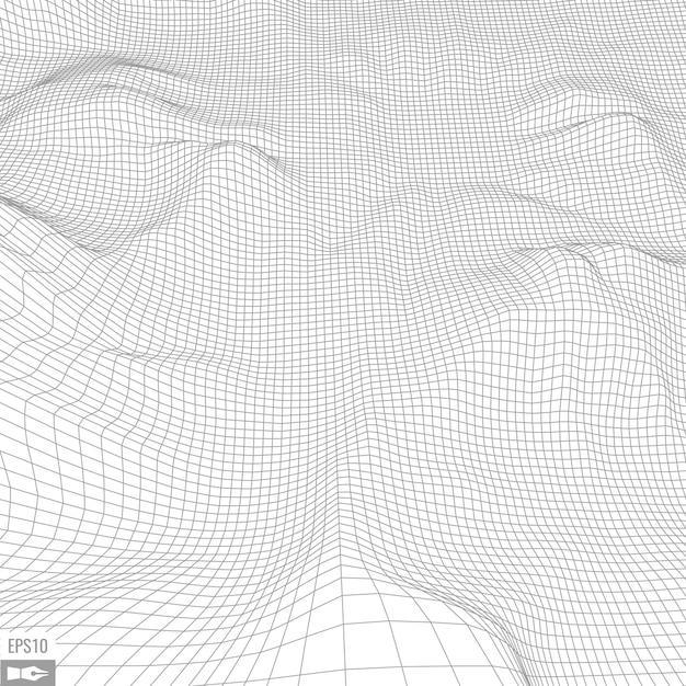 Vector paisaje de estructura metálica sobre fondo blanco fondo de tecnología de vector geométrico abstracto fondo digital de vector 3d