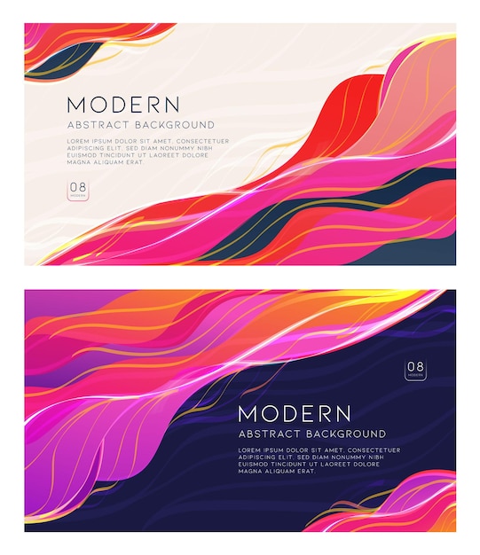 Paisaje De Fondo De Estilo De Onda Abstracta Moderna