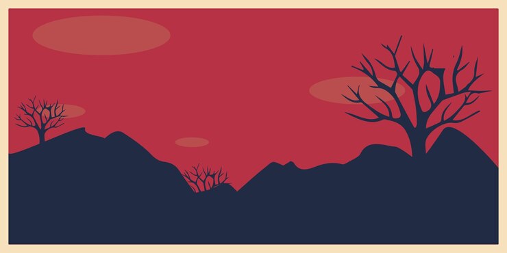 Paisaje de fondo de montaña retro vintage