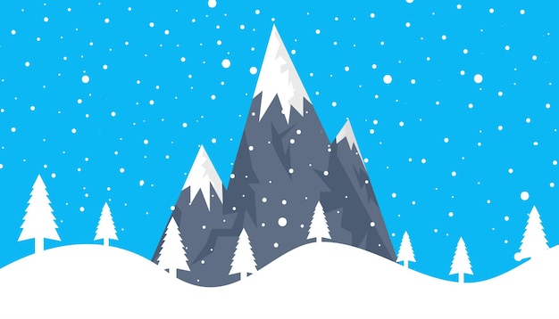 Paisaje de invierno fondo tema de invierno viajes al aire libre y turismo montañas nevadas montaña