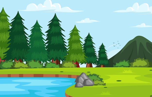 Paisaje de los lagos de montaña