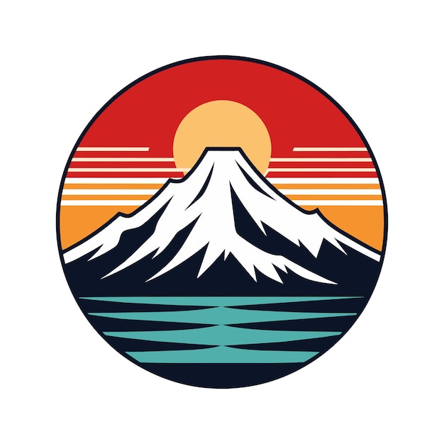 Paisaje de montaña ilustración vectorial