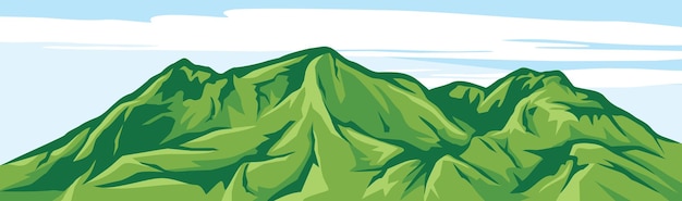 Vector paisaje de montaña