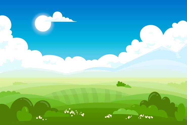 Vector paisaje natural - fondo para videoconferencia