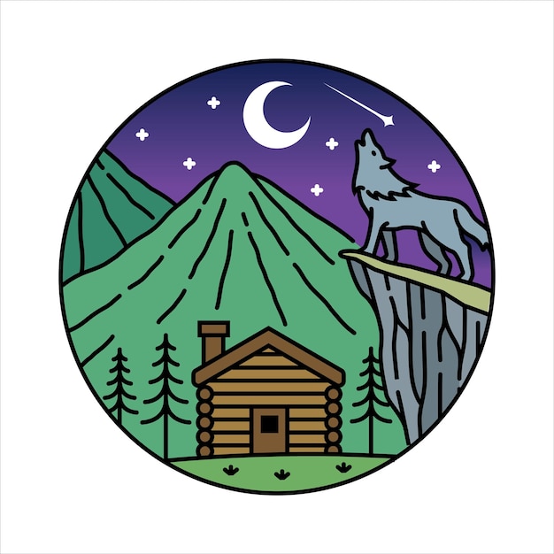 paisaje natural en la ilustración del marco