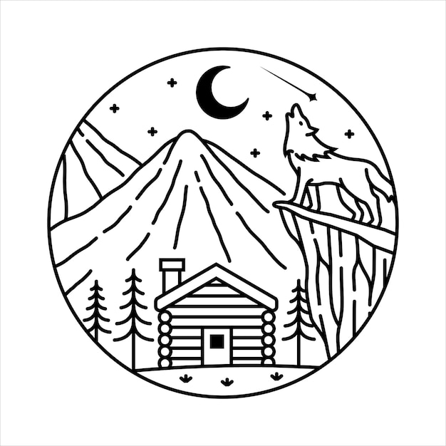 paisaje natural en la ilustración del marco