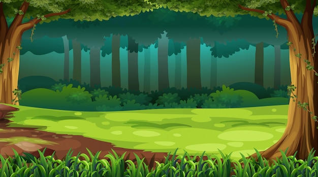 Vector paisaje de naturaleza vacía