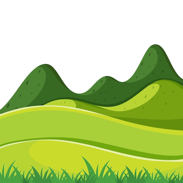 Vector un paisaje de naturaleza verde.