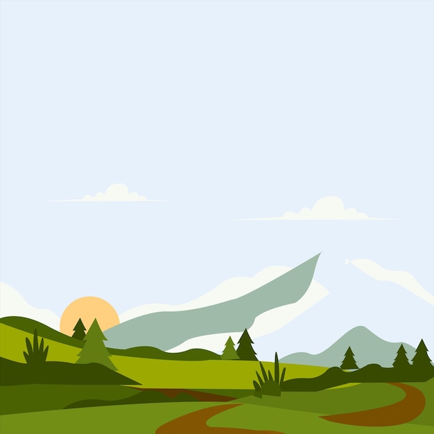 Paisaje sereno de las montañas