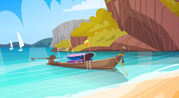 Vector paisaje de tailandia largo