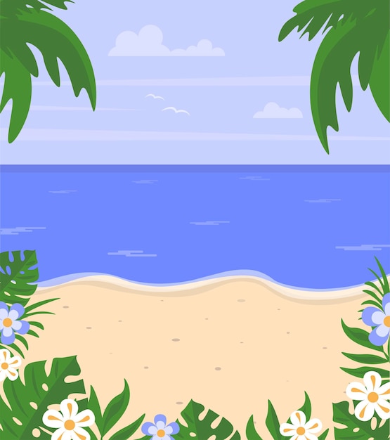 Paisaje de verano Playa y mar