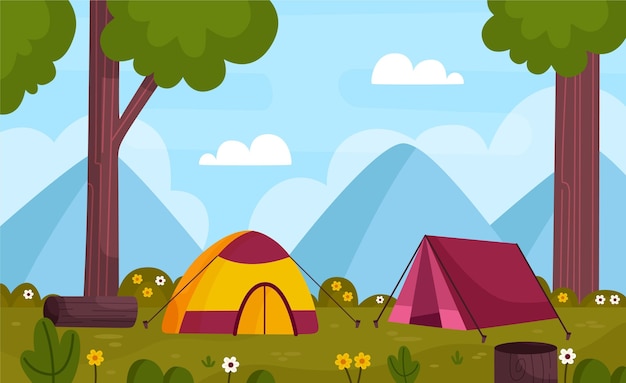 Paisaje de la zona de acampada