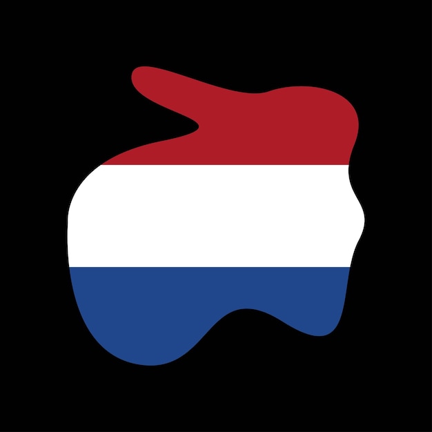 Países Bajos círculo botón bandera símbolo nacional icono Vector illustrarion
