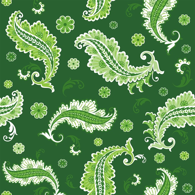 Paisley y las flores El patrón de fondo del día de San Patricio