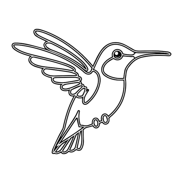Un pájaro con las alas extendidas está dibujado sobre un fondo blanco