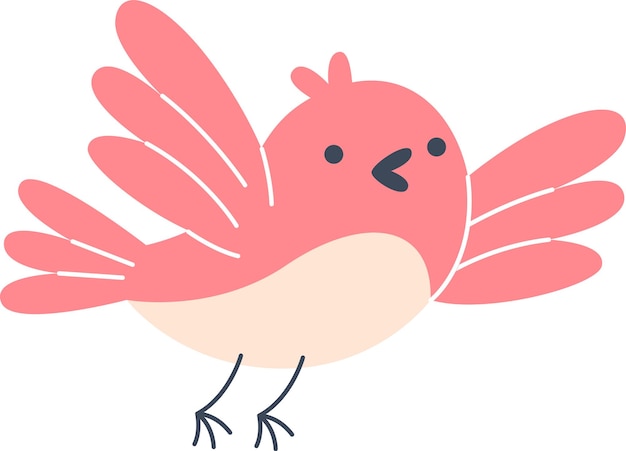 Pájaro y animal de dibujos animados