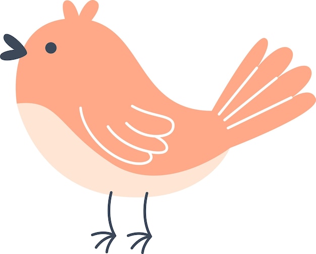 Pájaro y animal de dibujos animados