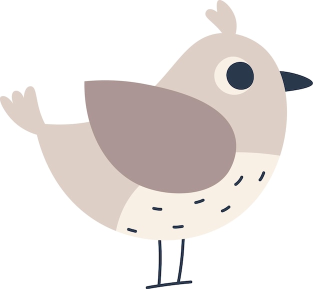 Pájaro y animal de dibujos animados