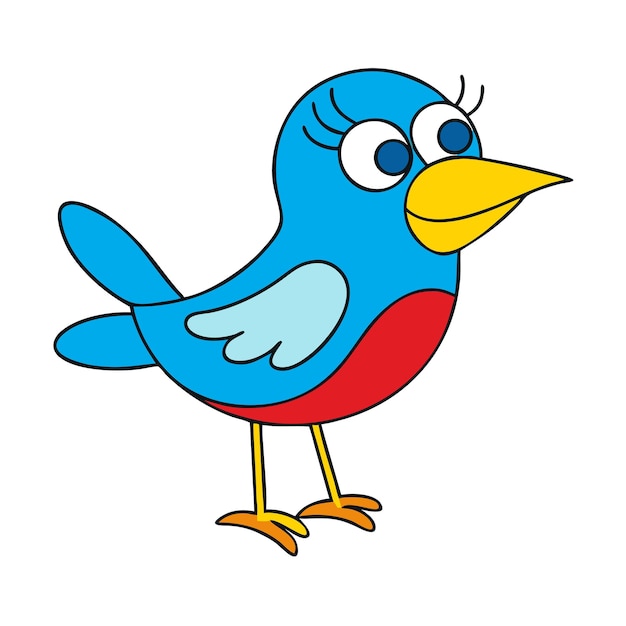 El pájaro azul de dibujos animados