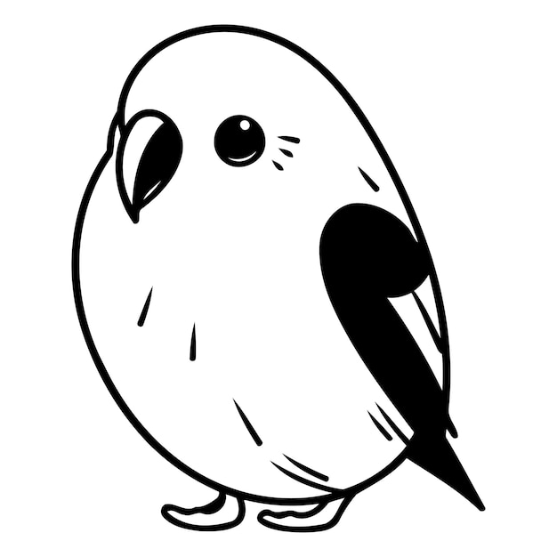 Pájaro bullfinch personaje de dibujos animados lindo ilustración vectorial
