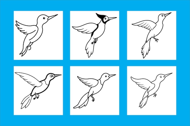 Pájaro carpintero saltando Ilustración vectorial