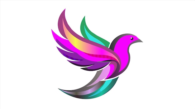 un pájaro de colores con un fondo colorido con un diseño colorido