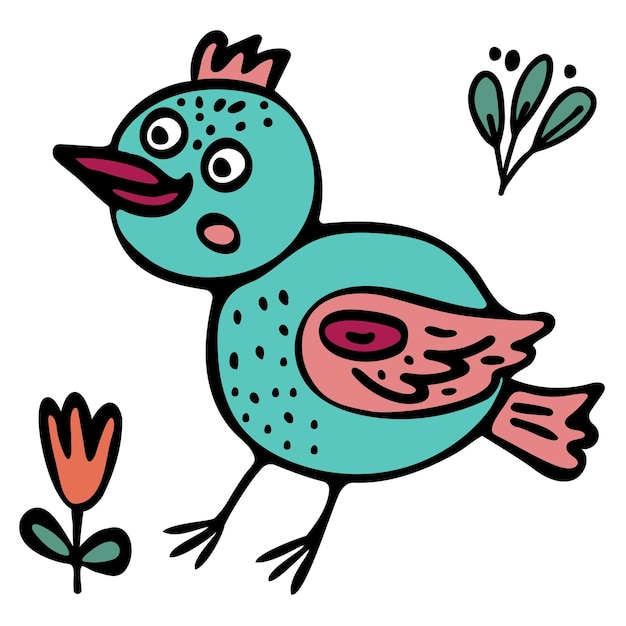 pájaro de colores