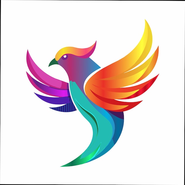 un pájaro colorido con alas coloridas