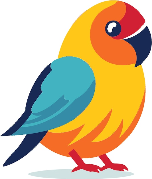 un pájaro colorido con un azul y amarillo en él