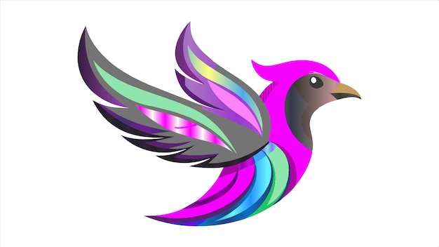un pájaro colorido con una cola colorida en él