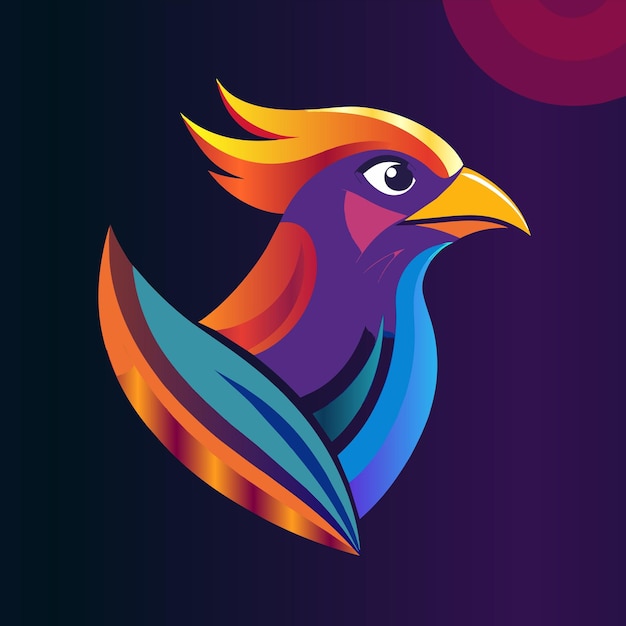 un pájaro colorido con una cola colorida y un fondo colorido