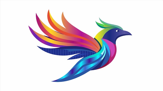 un pájaro colorido con una cola colorida