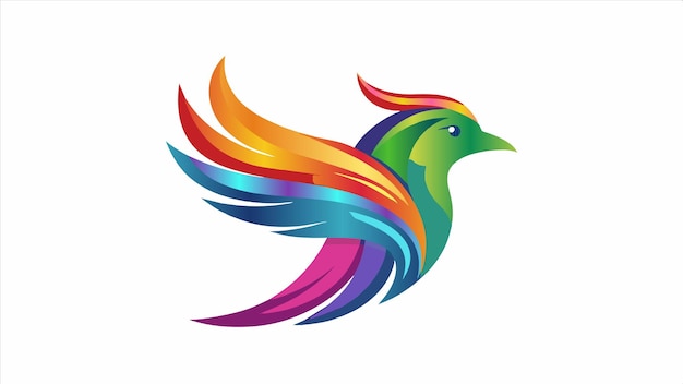 un pájaro colorido con una cola colorida
