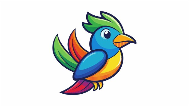 un pájaro colorido con una cola colorida