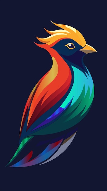 un pájaro colorido con una cola colorida
