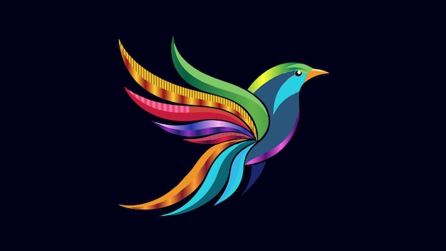 un pájaro colorido con una cresta colorida en la parte superior