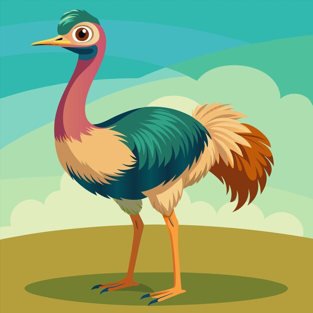 un pájaro colorido con un cuerpo verde y naranja y un fondo azul con un fondo azul