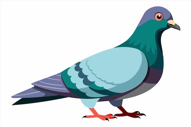 un pájaro colorido con ojos naranjas y una cola verde y azul