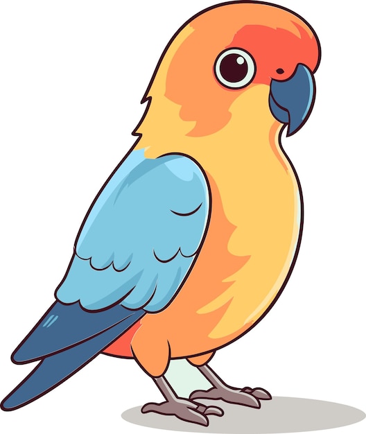 un pájaro colorido con un pico azul y amarillo y un pico rojo