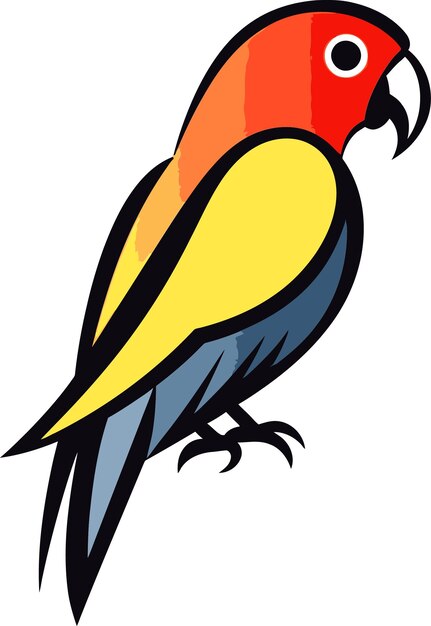 un pájaro colorido con un pico colorido y una parte superior colorida
