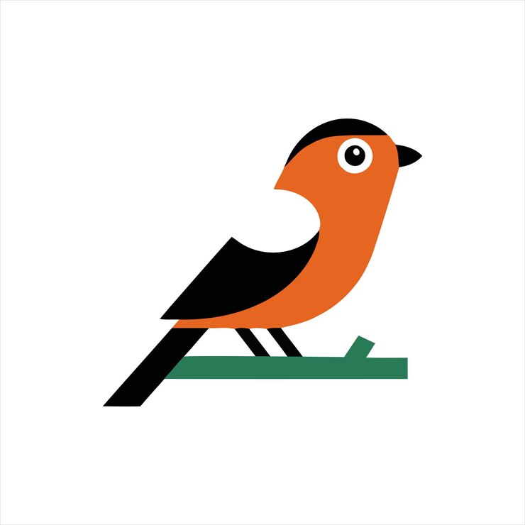 un pájaro con un contorno negro en él