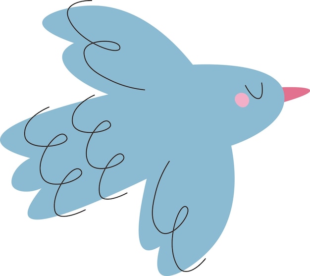 Pájaro dibujado a mano