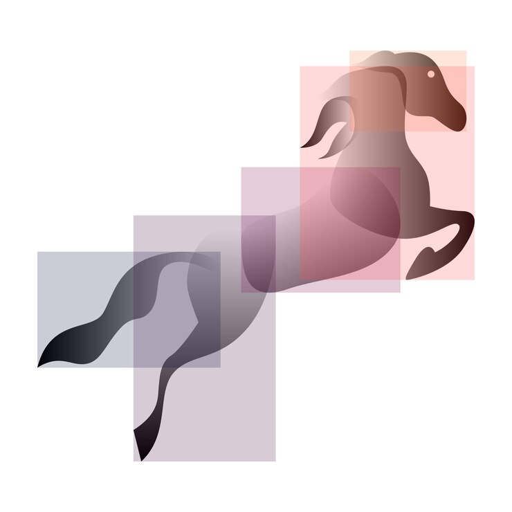 Vector pájaro en estilo degradado