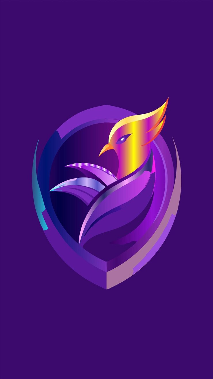 Vector un pájaro con un fondo púrpura con un background púrpura