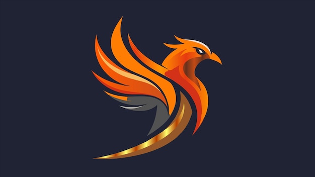 un pájaro de fuego con un vector de fondo de fuego