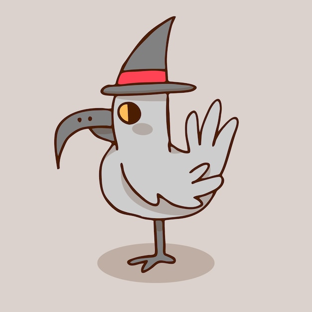 Vector pájaro de halloween