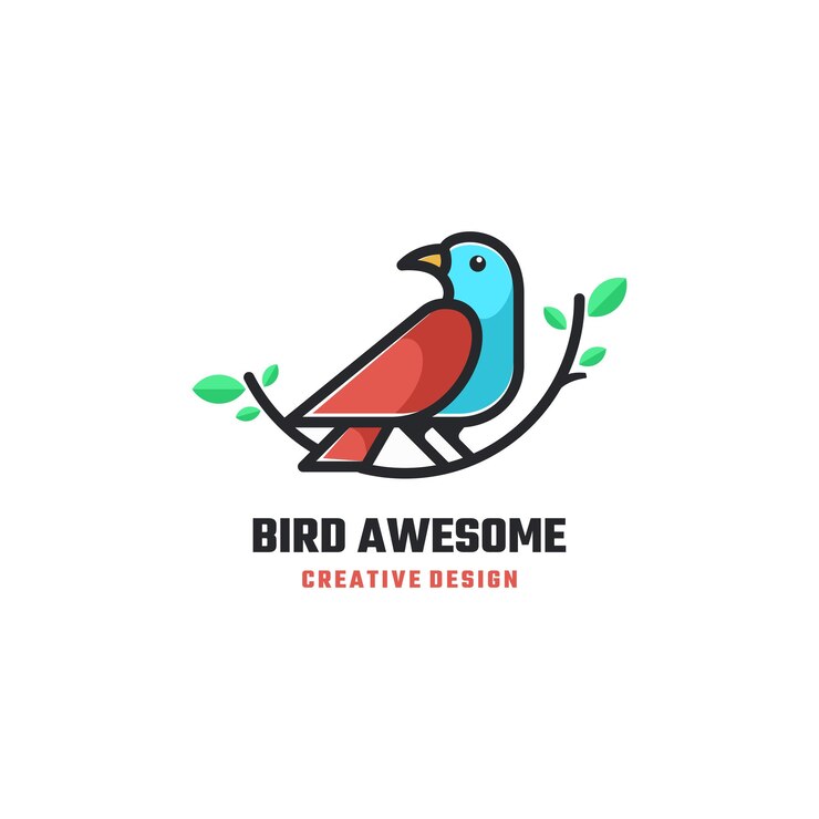 PÁJARO IMPRESIONANTE LOGOTIPO