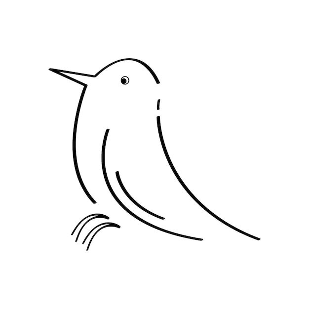 pájaro, logotipo, vector, ilustración